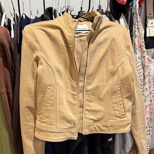 Sunday Best Lightweight Tan Zip Bomber Jacket